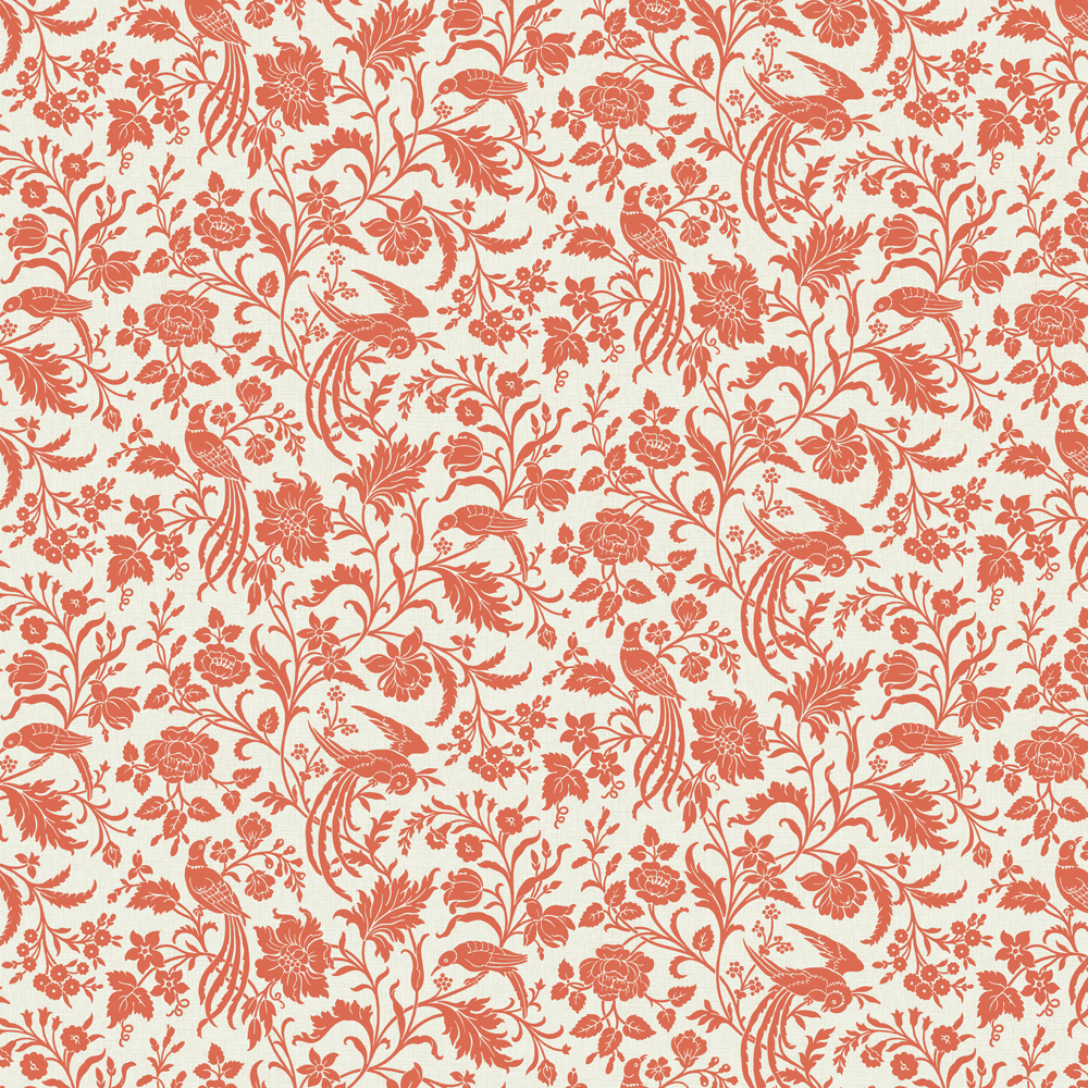 repeat pattern example of 2D-104-B wallpaper in Peach, click to enlarge