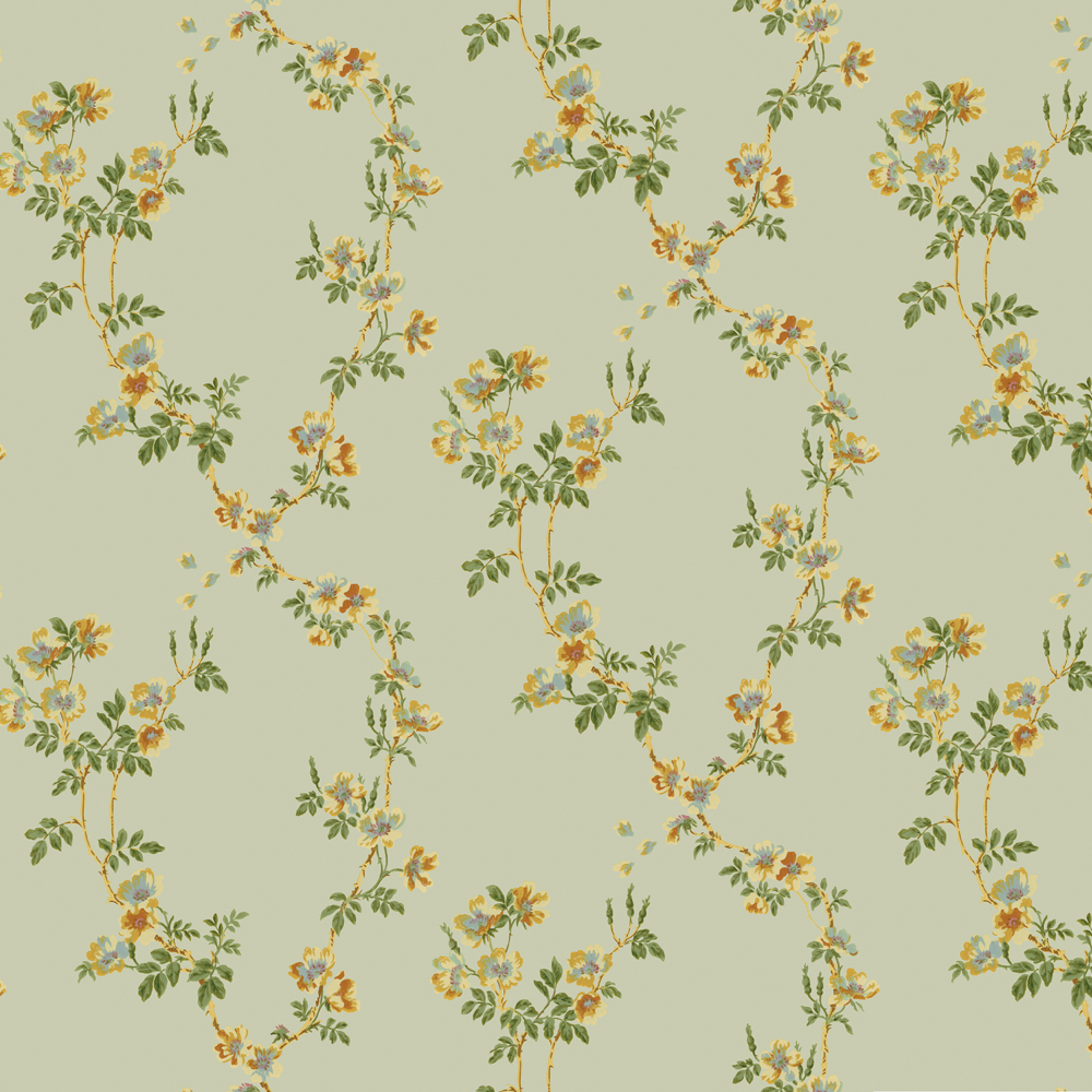 repeat pattern example of 2D-107-C wallpaper in Mint, click to enlarge