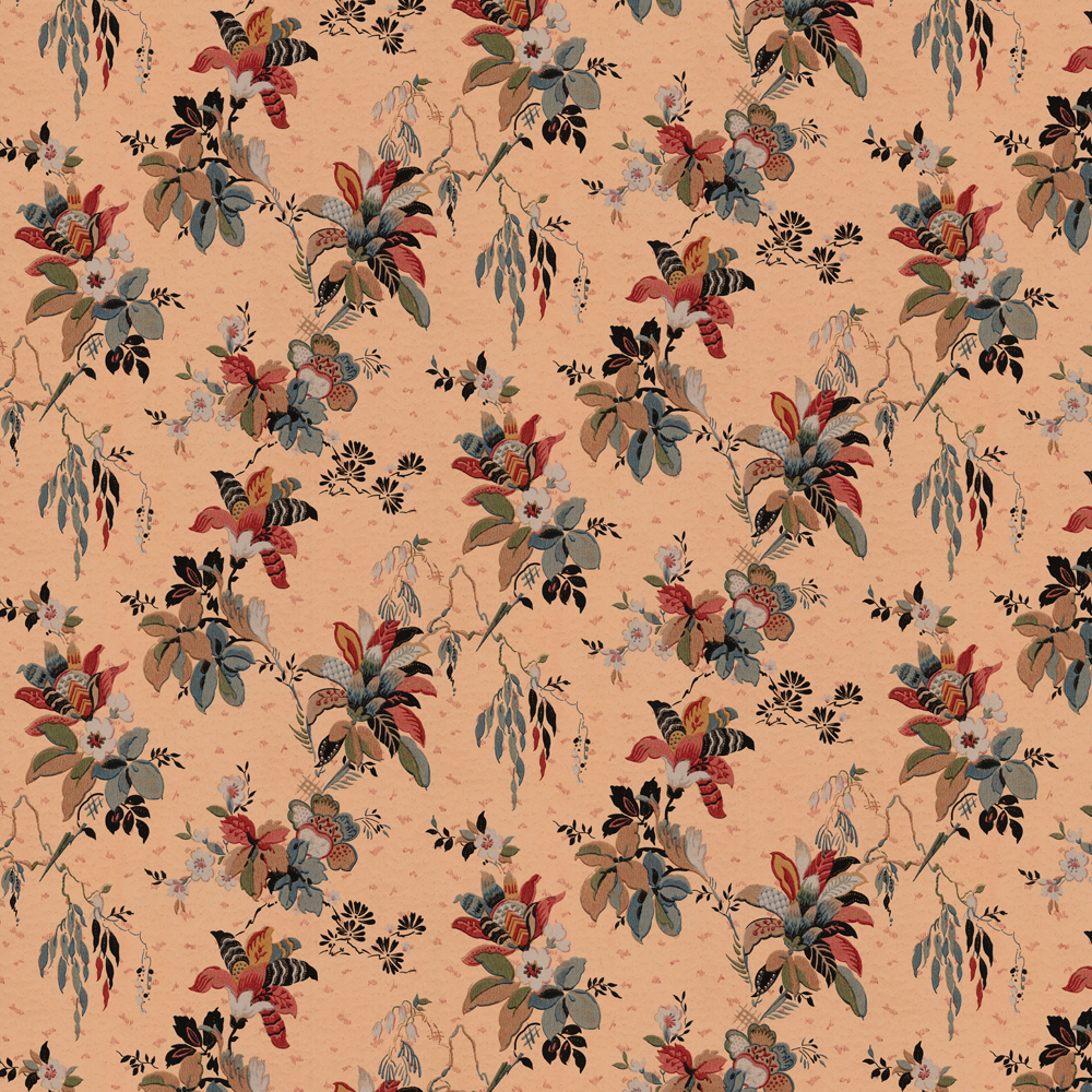 repeat pattern example of 2D-129-B wallpaper in Peach, click to enlarge