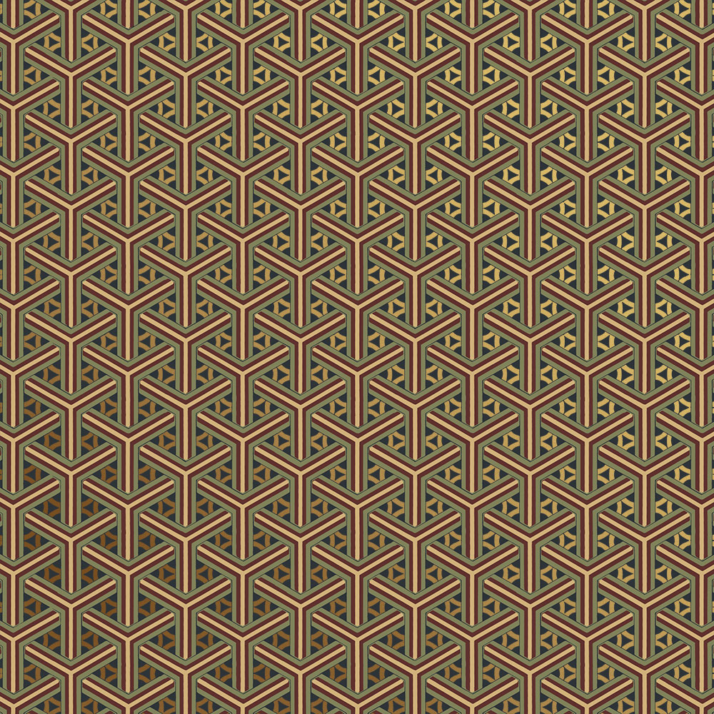 Japanese Lattice in Aesthetic Green, click to enlarge