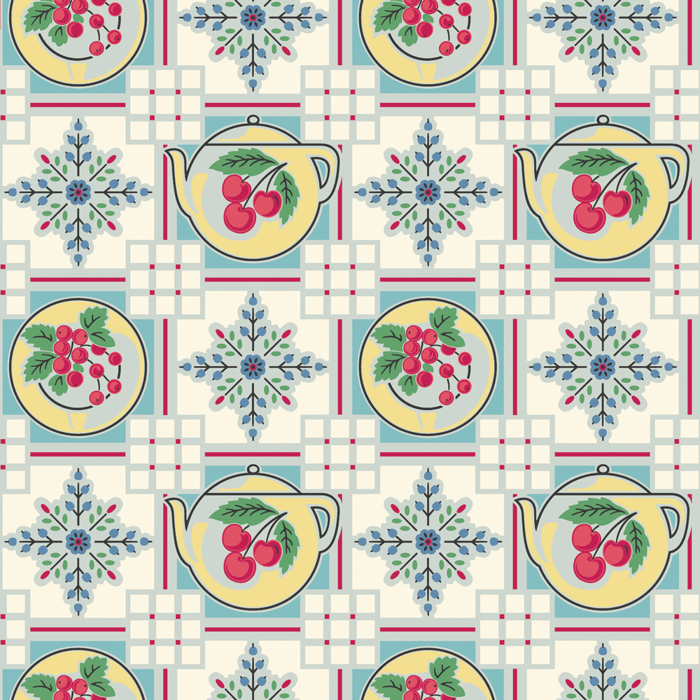 Teapot wallpaper pattern