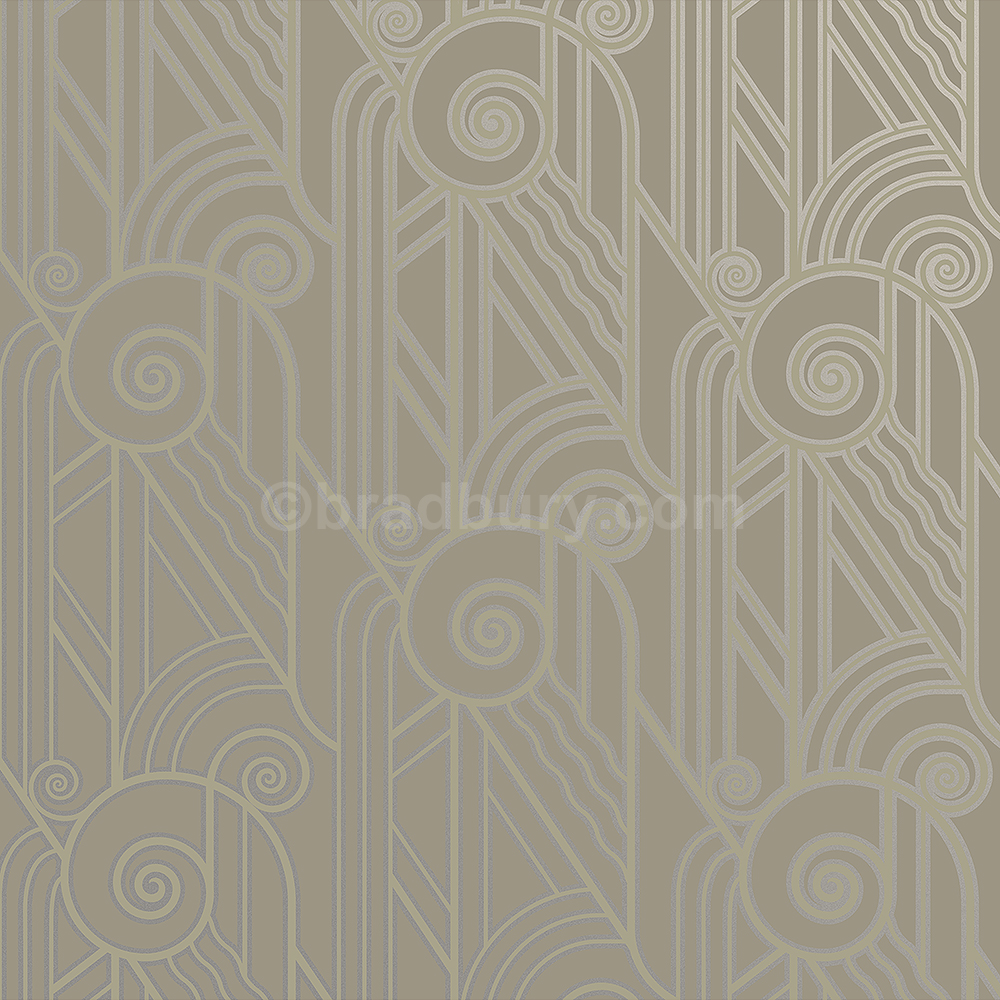 Volute - Pewter wallpaper pattern