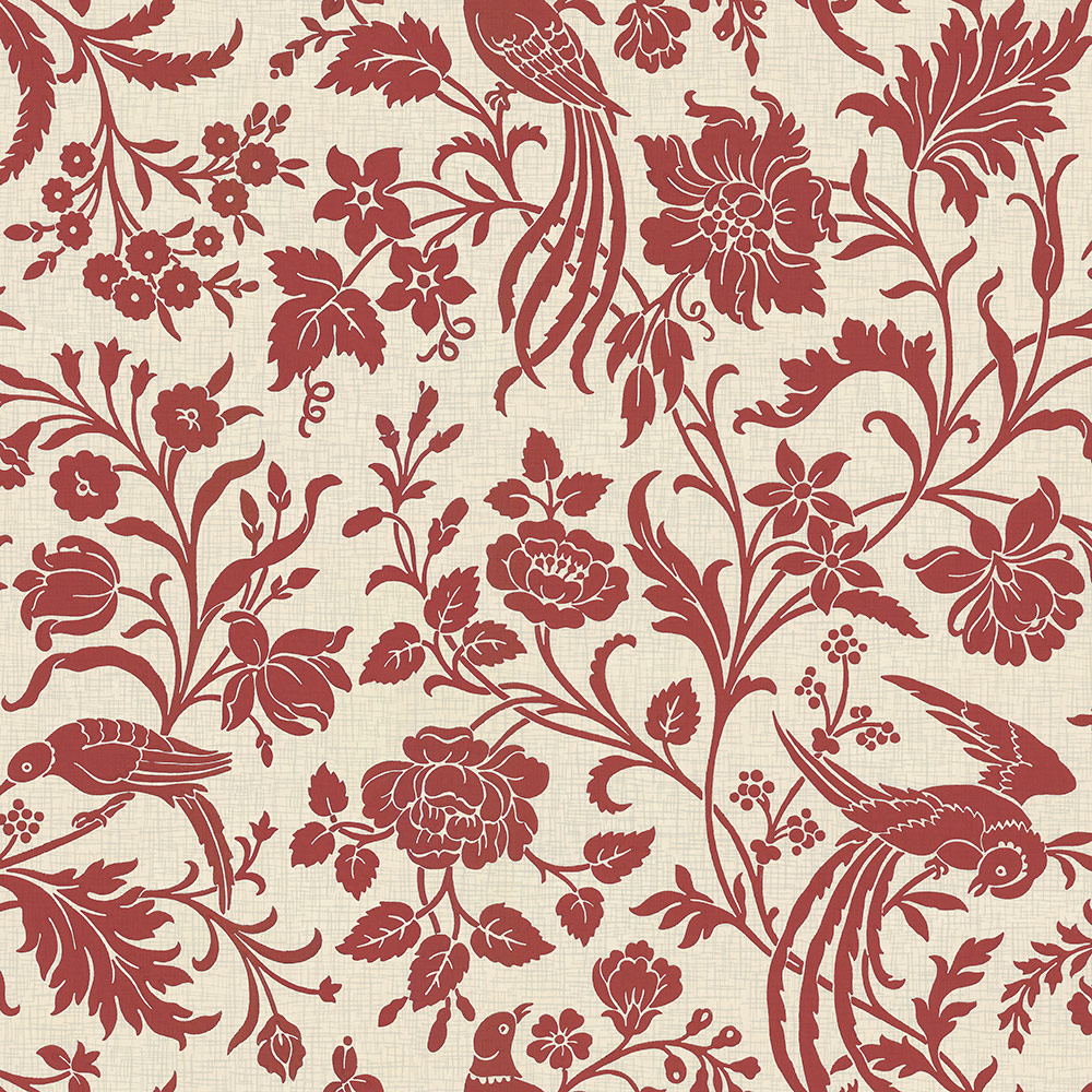 Vintage 1920s 2G-104-A, English Garden in Red