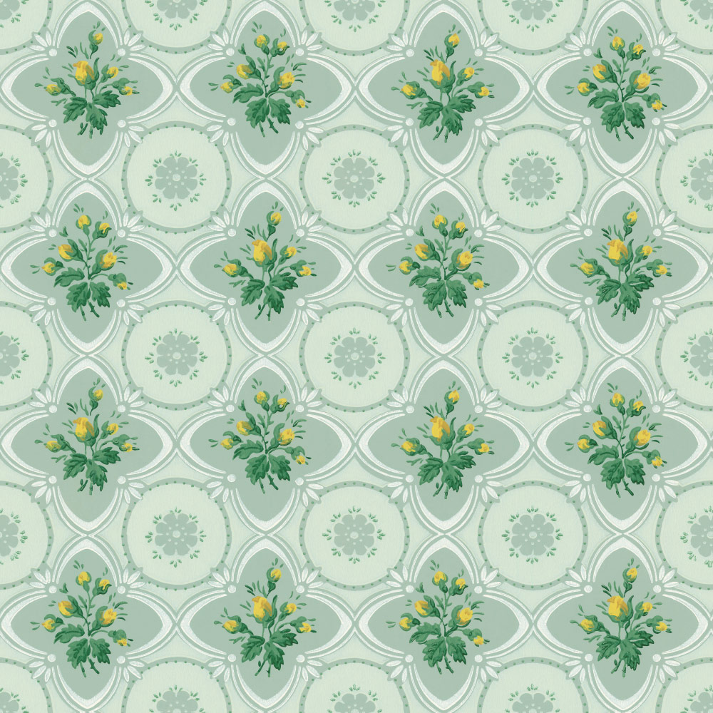 mint green vintage wallpaper
