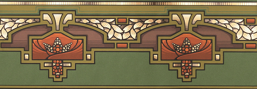 art nouveau wallpaper border