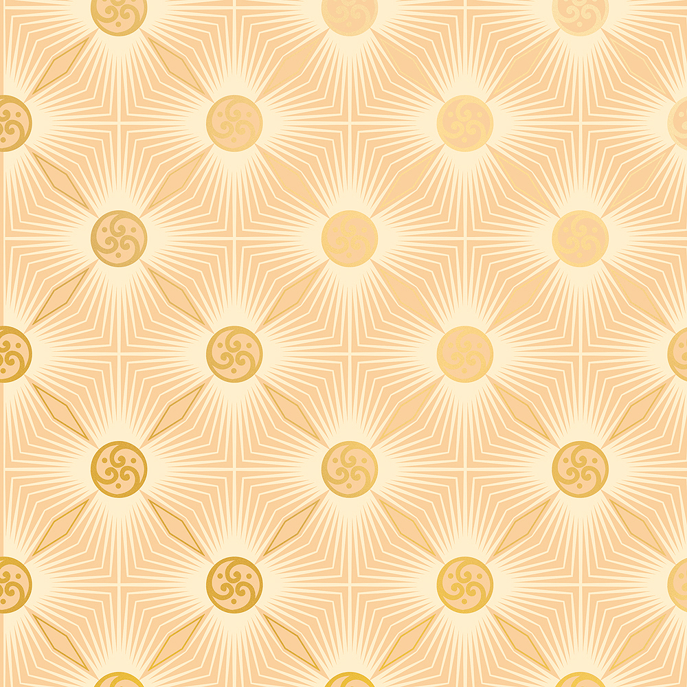 Sunburst Ceiling in Apricot, click to enlarge