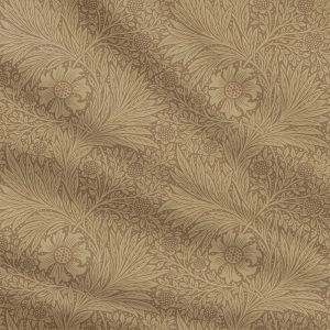 The Marigold in Natural features a floral pattern with beige and brown tones reminiscent of Victorian wallpaper, showcasing intricately designed flowers, leaves, and swirling vines.